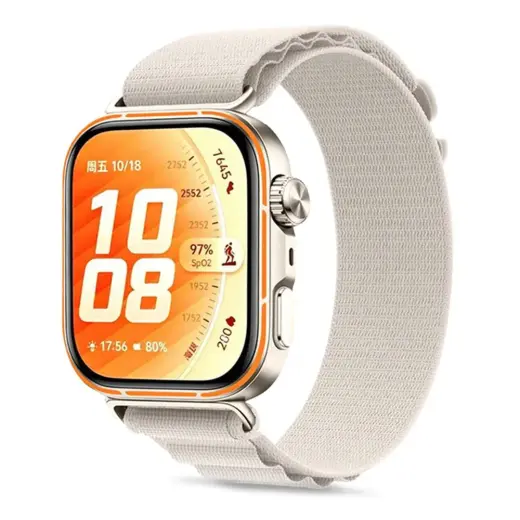 Tech-Protect Nylon Pro išmaniojo laikrodžio dirželis Huawei Watch Fit 3/4/4 Pro/5/5 Pro | nailoninis | smėlio