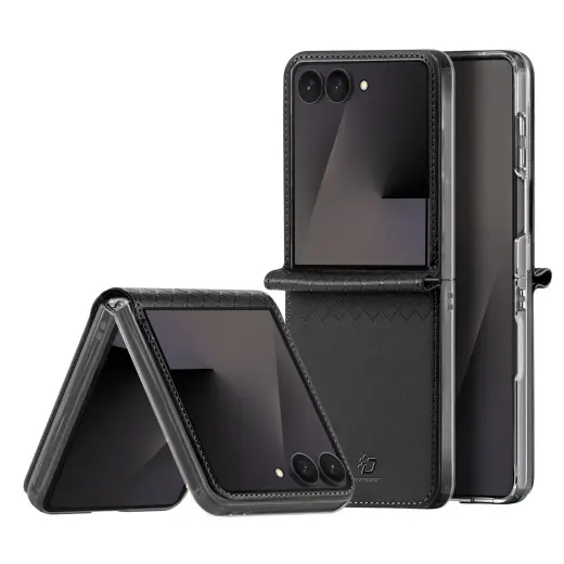 Dux Ducis Bril grāmatveida maciņš telefonam Samsung Galaxy Z Flip 8 (F776) melns