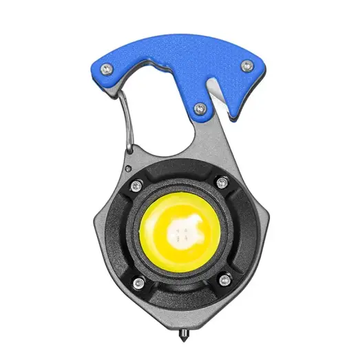 Mini flashlight LED keychain W5143 Type C with 2 screwdriver bits blue