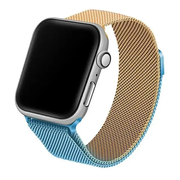 Beline pasek Apple Watch Steel 42|44|45|49mm niebiesko-złoty blue|gold