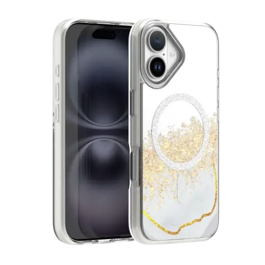 Epoxy Mag maciņš ar MagSafe atbalstu telefonam iPhone 16 balts