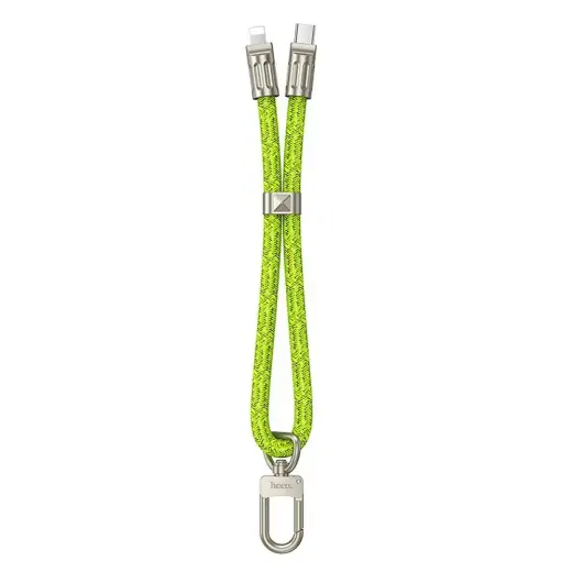 Cable USB C to Lightning Hoco PD 20W lanyard shape 0,22 m GH5 fluorescent green