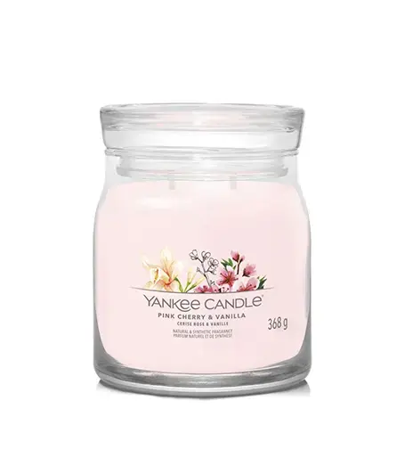 Yankee Candle Pink Cherry & Vanilla signature candle medium 368 g