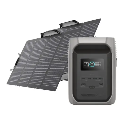 Set: EcoFlow Delta 3 1500 power station + 2x 220W photovoltaic panel.