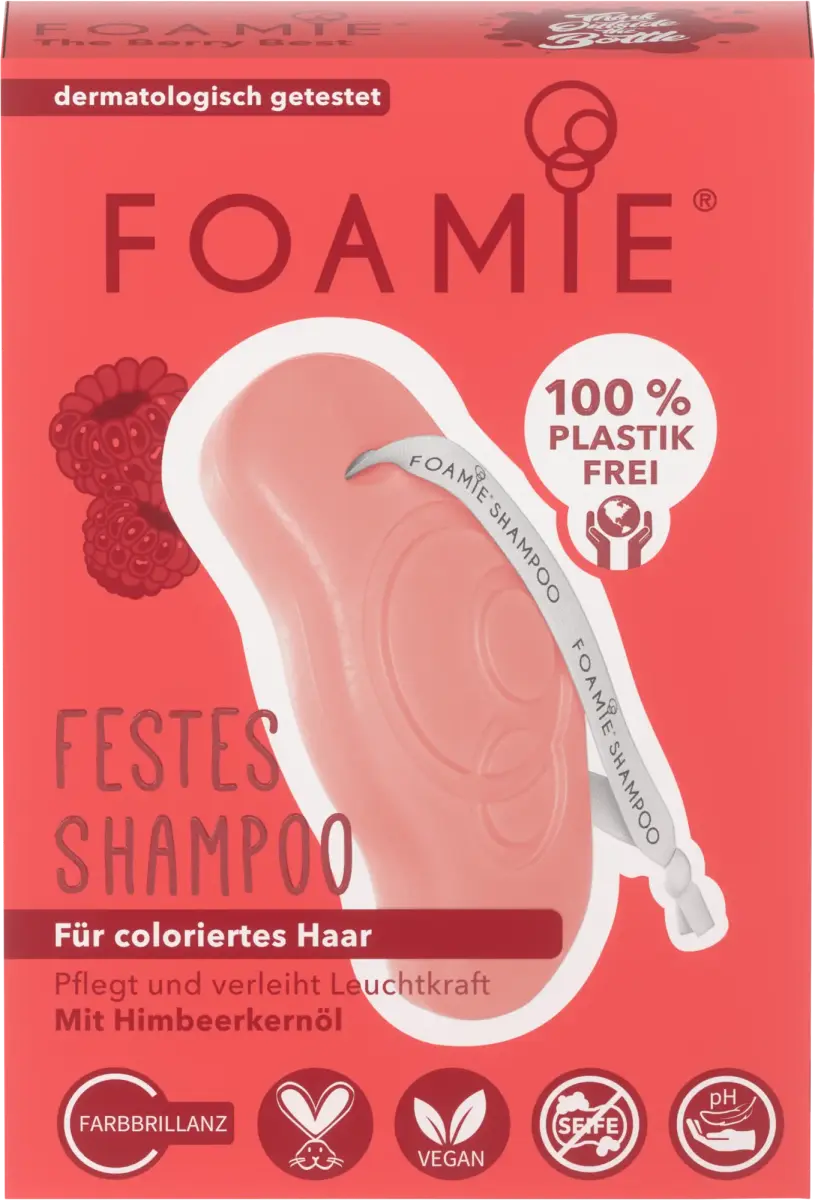 Foamie, The Berry Best, Hair Shampoo Bar, For Colour Protection, 80 g