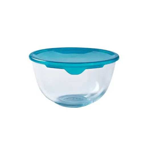 Stikla bļoda ar vāku Ø21cm 2.3L