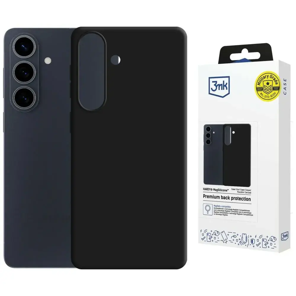 3MK Hardy MagSilicone Case for Samsung Galaxy S26 Black