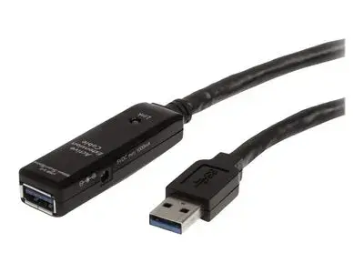 StarTech.com 16.4ft Active USB 3.0 Extension Cable with AC Power Adapter - Shielded - Male to Female USB USB 3.1 Gen 1 Type A (5Gbps) Extender (USB3AAEXT5M) - USB extension cable - 5 m