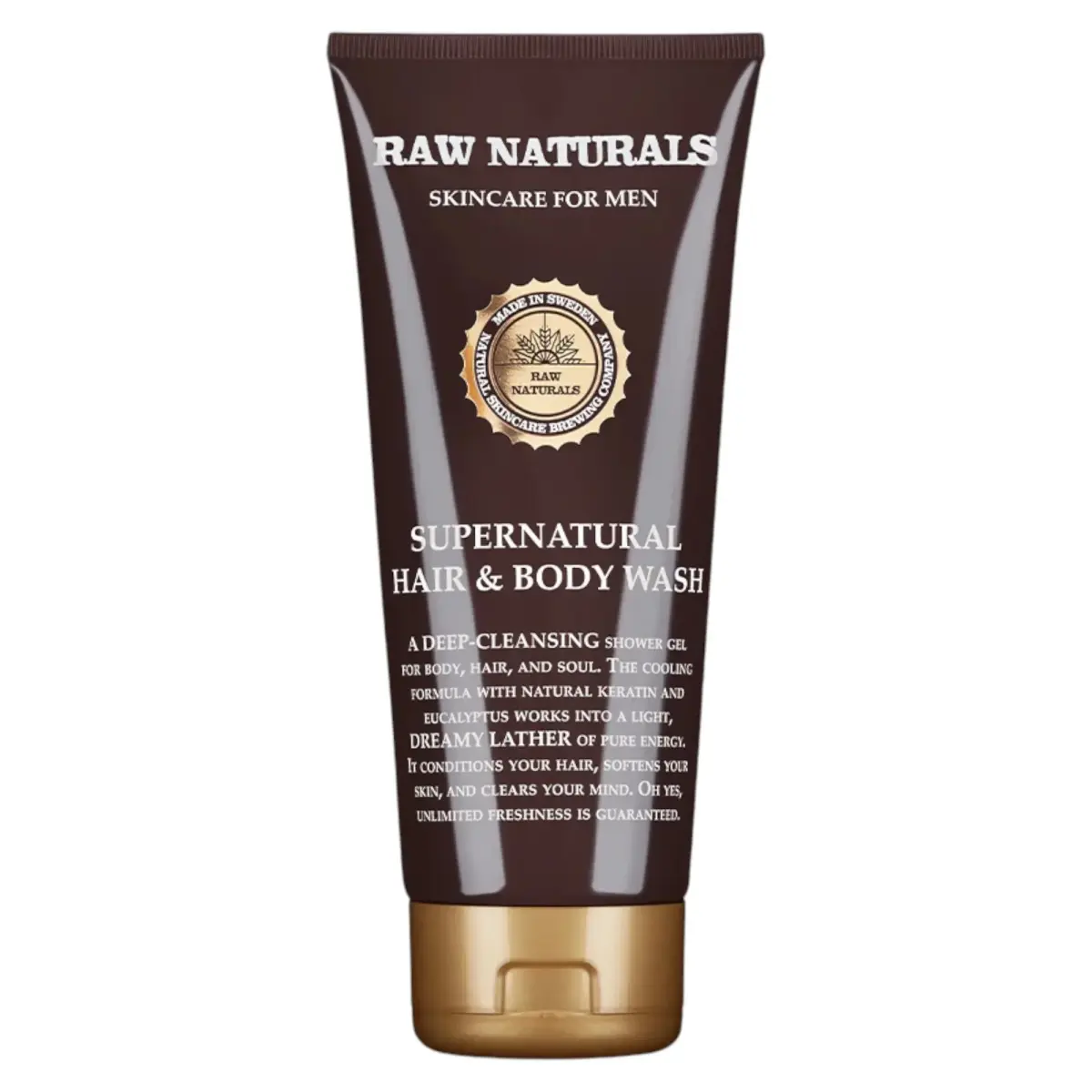 Raw Naturals, Supernatural, 100% vegan, Hair Shampoo, Conditioner & Shower Gel 3-In-1, 200 ml