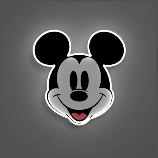Neon Yellowpop Disney Mickey Printed     Face