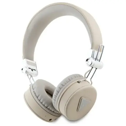 Guess słuchawki nauszne Bluetooth ENC     GUBH70PGTSPSE beżowy|beige Grained Classic Round Shape