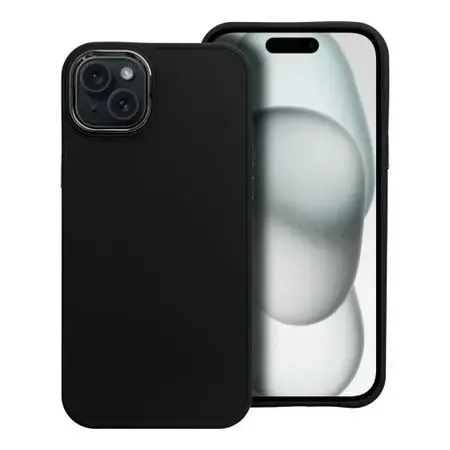 Fusion Frame silikona aizsargapvalks  Apple Iphone 15 melns