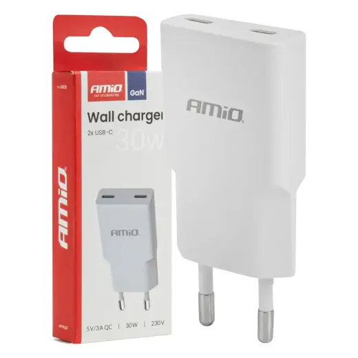 AMiO AMIO-04839 tīkla lādētājs | 30W | PD, GaN | USB-C