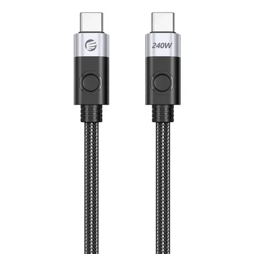 ORICO CC240-40-10-BK-BP datu pārraides un uzlādes vads | USB-C uz USB-C | 240W | 1m | melns