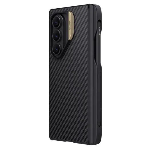 Nillkin Synthetic Fiber PRO Magnetic Pen Slot Zadní Kryt pro Samsung Galaxy Z Fold 7 Golden