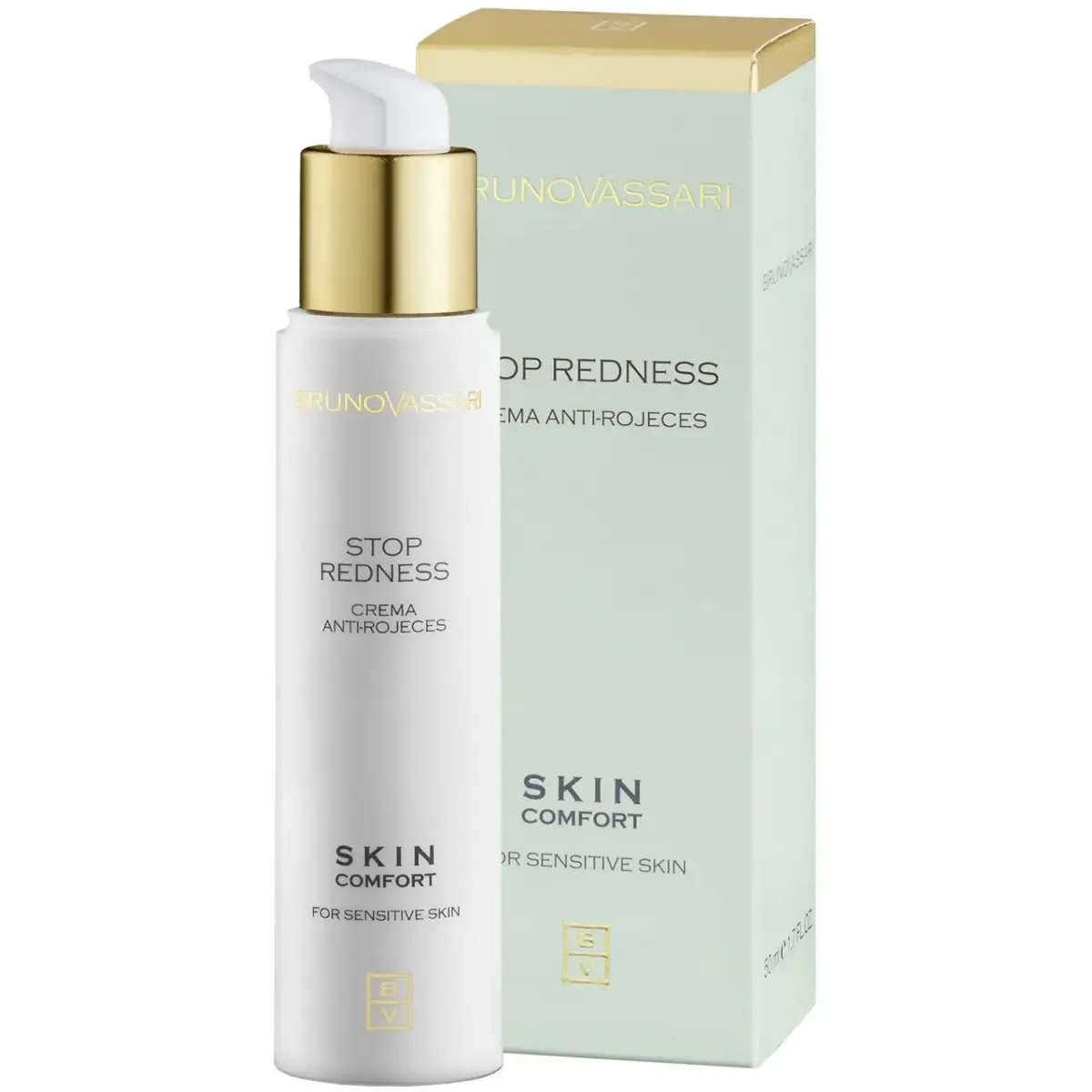 Bruno Vassari, Skin Comfort, Oat Extract, Anti-Redness, Morning & Evening, Cream, For Face, 50 ml