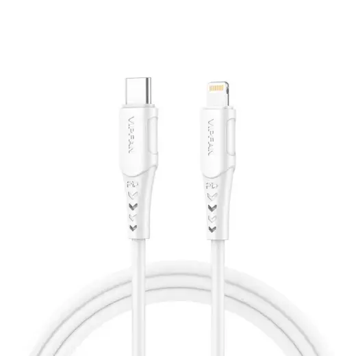 USB-C to Lightning cable Vipfan P04, 3A, PD, 1m (white)