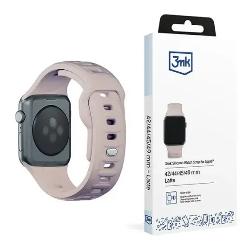 3mk Protection Silicone smartwatch strap for Apple Watch (42/44/45/49 mm) | Silicone | beige