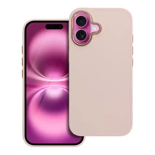 FRAME telefono dėklas iPhone 16 rožinis