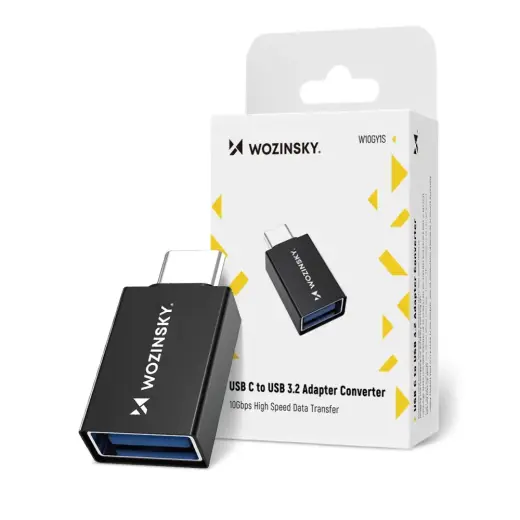 Wozinsky W10GY1S USB-C - USB-A 3.2 10Gb|s Adapter - Black