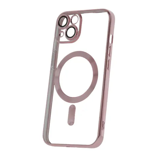 Color Chrome phone case with MagSafe support for iPhone 14 pink