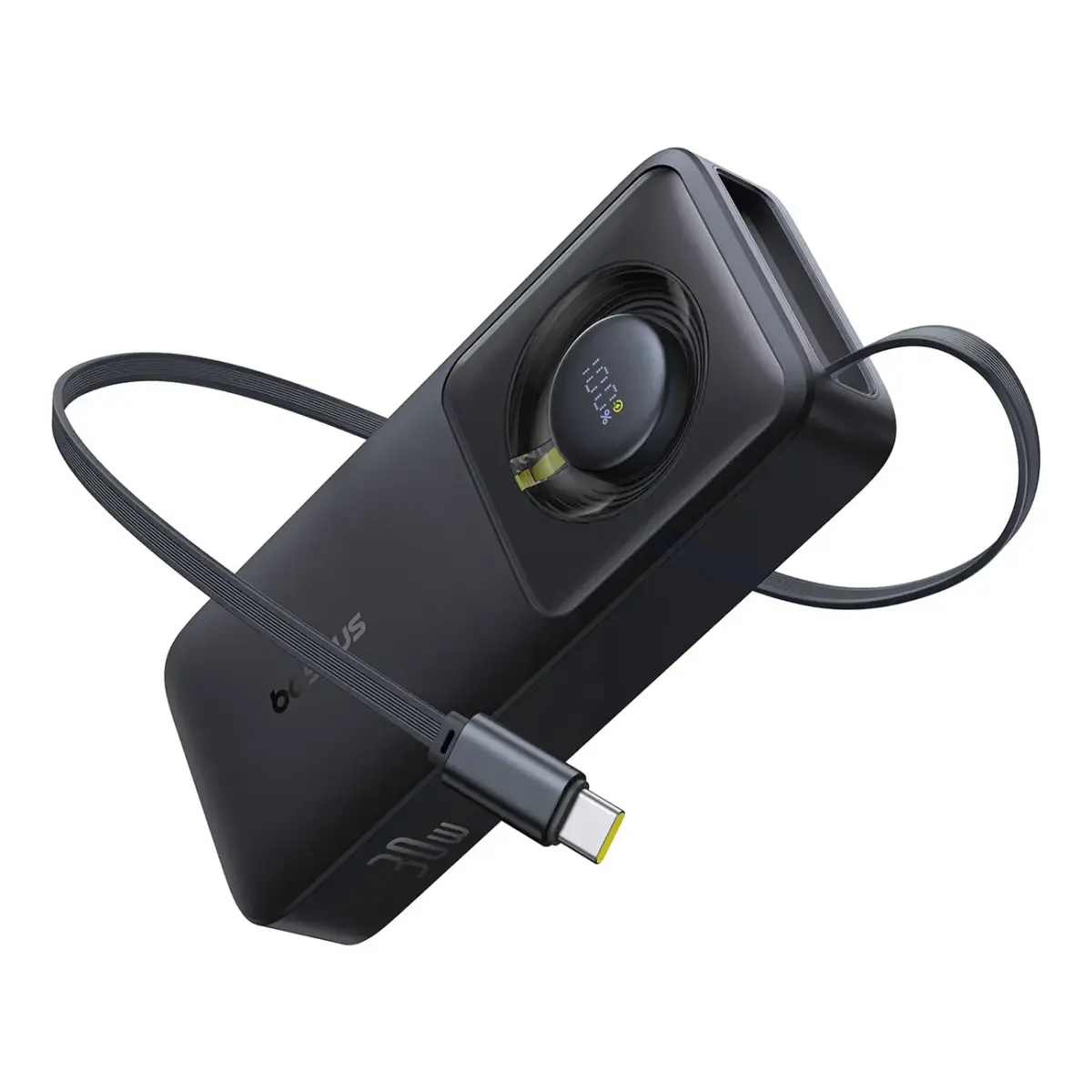 Baseus Free2Pull ārējais akumulators (powerbank) | 10000 mAh | 30W | USB-C | melns