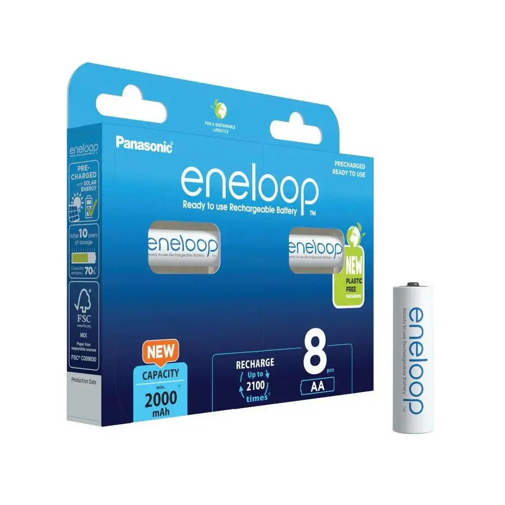 Panasonic Eneloop AA 2000mAh rechargeable - 8 pcs