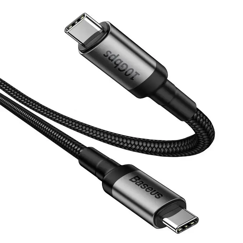 Baseus Cafule USB-C Cable PD 3.1 10Gbps 100W 4K 1m (Black+Gray)