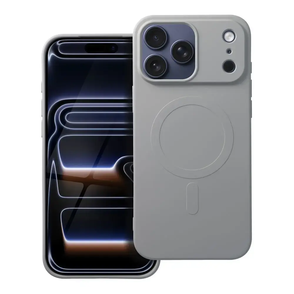 Silicone Mag Cover (big hole) maciņš ar MagSafe atbalstu telefonam iPhone 17 Pro Max pelēks