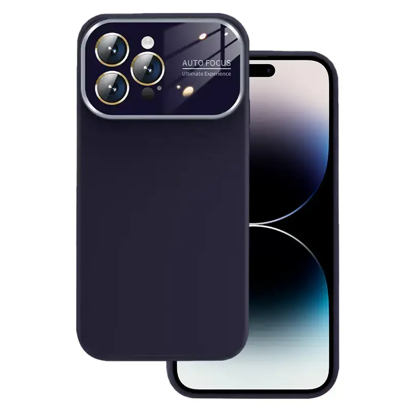 Soft Silicone Lens Case for Iphone 14 Pro Max purple