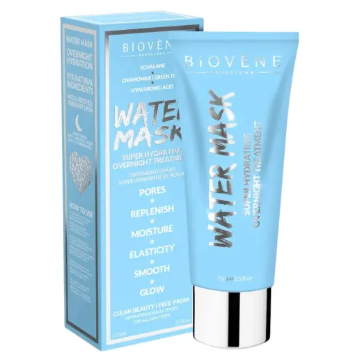 Biovene, Water Mask, Hydrating, Peel-Off Mask, Overnight, For Face, 75 ml
