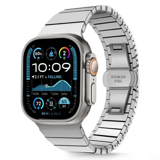 TECH-PROTECT LINKBAND APPLE WATCH 6 | 7 | 8 | 9 | 10 | SE | ULTRA 1 | 2 (44 | 45 | 46 | 49 MM) SILVER