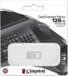 Zibatmiņa Kingston DataTraveler Micro 128GB Ultra-small 