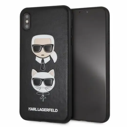 Karl Lagerfeld KLHCI65KICKC iPhone Xs Max hardcase czarny|black Karl & Choupette