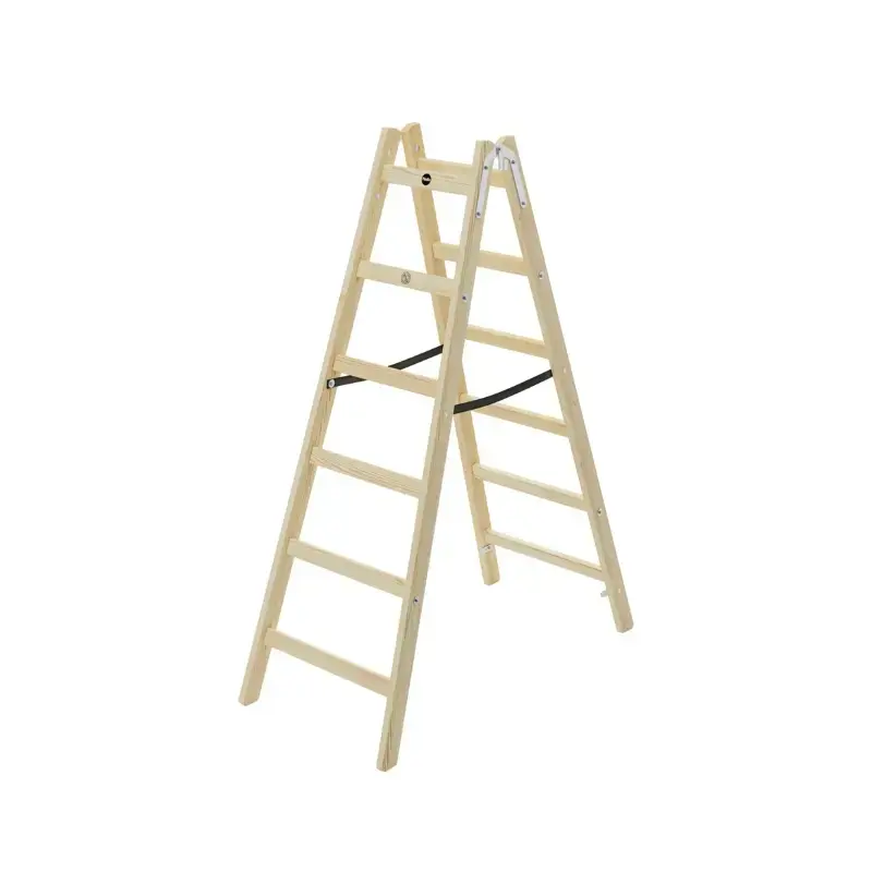Double-sided ladder H40 StandardLine / wooden / 2x6 steps