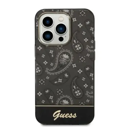 Guess GUHCP14LHGBNHK iPhone 14 Pro 6,1" czarny|black hardcase Bandana Paisley