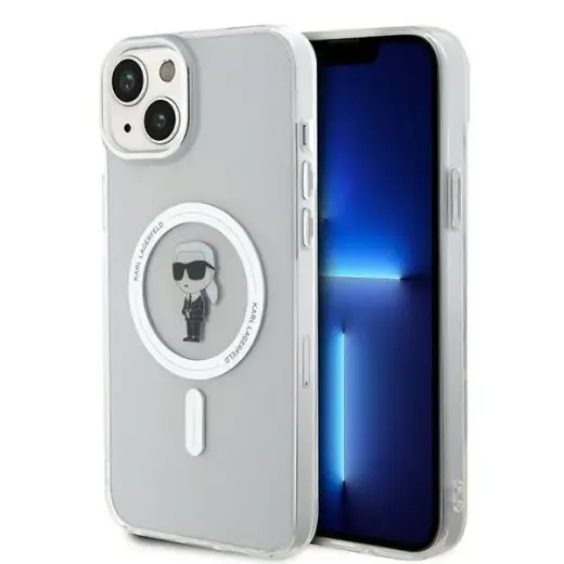 Karl Lagerfeld KLHMP15MHFCKNOT iPhone 15 Plus | 14 Plus 6.7" transparent hardcase IML Ikonik MagSafe