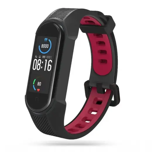 Tech-Protect Armor strap for Xiaomi Mi Smart Band 5 | 6 | 7 | NFC - black and red