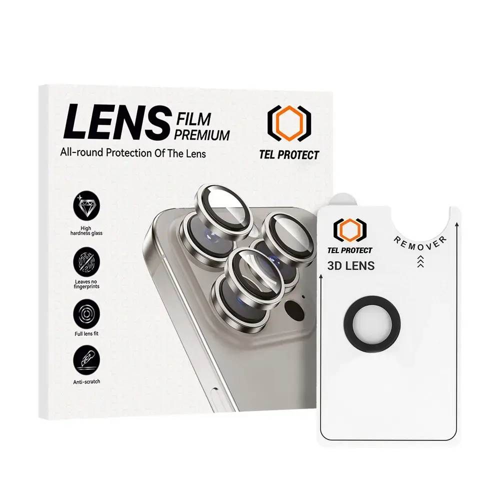 Tempered glass Tel Protect 3D Lens on camera for Iphone 17 Air black (lens 1 piece)
