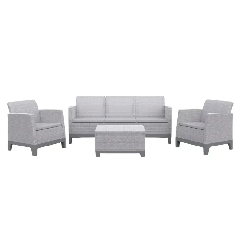 Dārza mēbeļu komplekts Scandi Forma 3 Seater Set gaiši pelēks/tumša tērauda pelēks