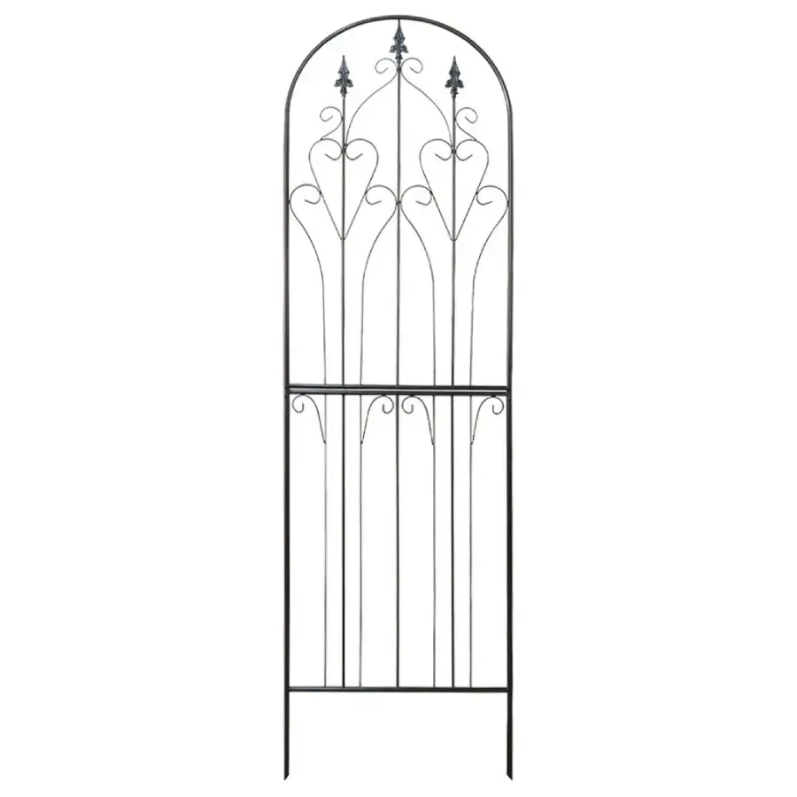 Decorative metal trellis 65x220cm, black