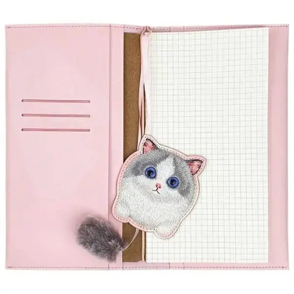 Nimmy Zestaw 2w1 notatnik + długopis      różowy|pink Big Eyed Pet 2.0 Cat