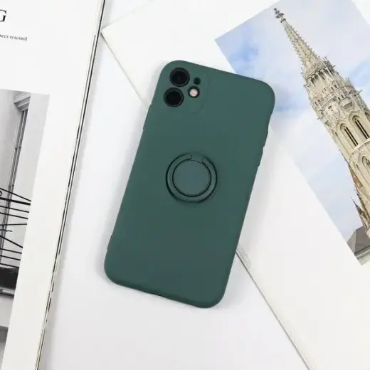 Beline Silicone Ring чехол с подставкой для телефона iPhone 12 Pro Max зелёный