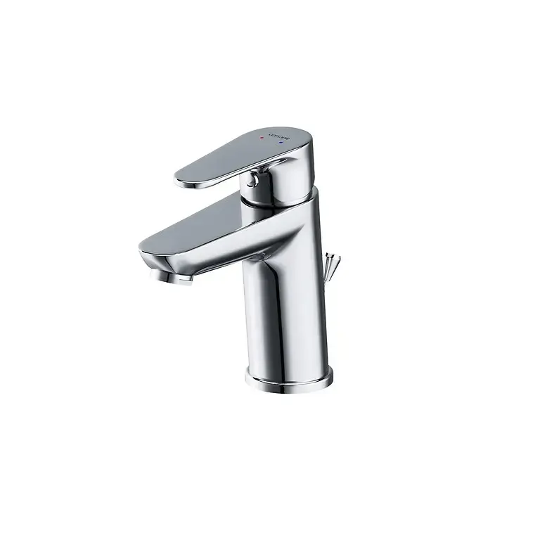 Cersanit Sink mixer tap Cersania, with Klik-Klak drain, chrome