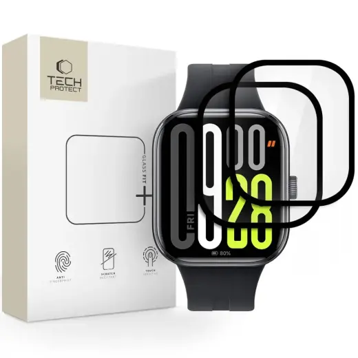 TECH-PROTECT HYBRID GLASS HYBRID FIT+ 2-PACK XIAOMI REDMI WATCH 5 BLACK
