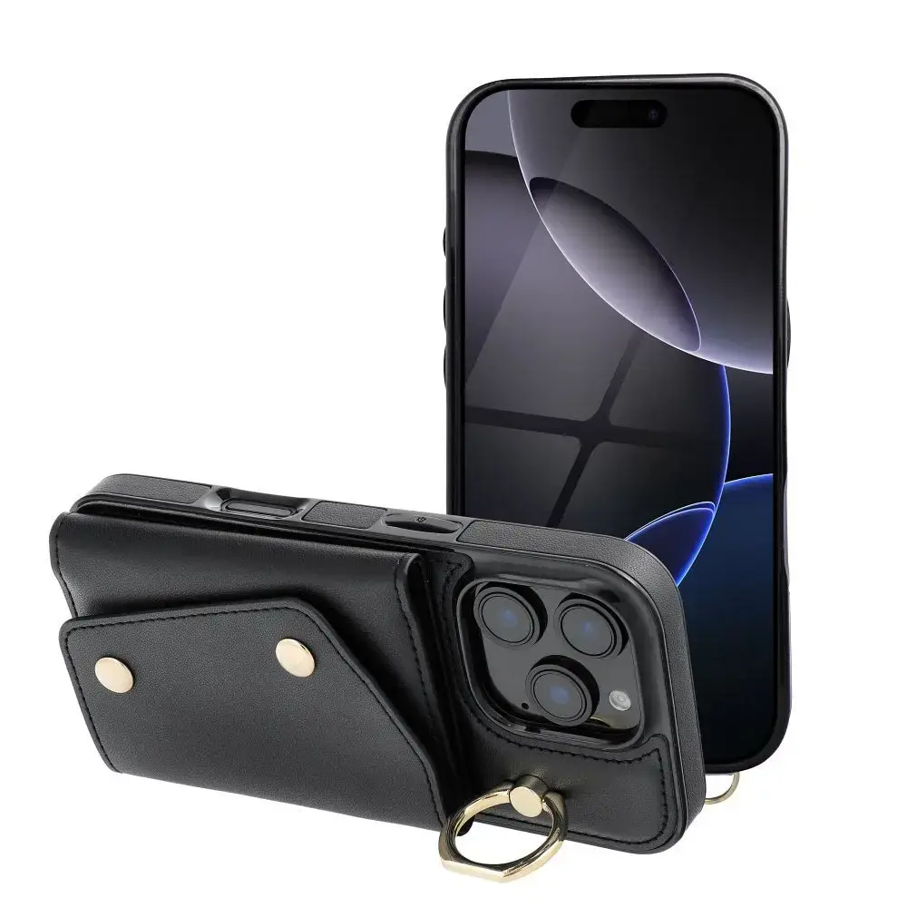 Case for iPhone 16e (SE 4 2025) Wonder with wallet black