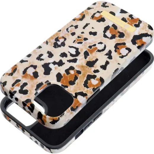 Forcell F-Protect Mirage phone case with MagSafe support for iPhone 15 Plus rainbow (Design wild panther)