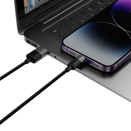 Baseus StarSpeed Series 3-in-1 data transfer and charging cable | USB-A to USB-C, Micro USB, Lightning | 17.5W | 1.2m | black