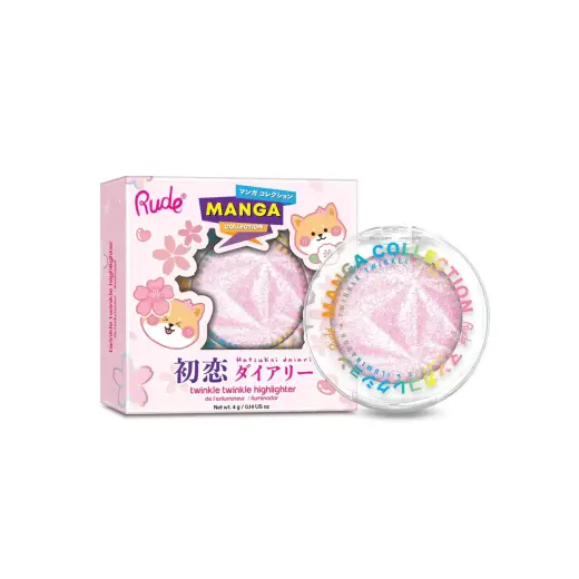 Rude Cosmetics, Twinkle Twinkle, Illuminating, Highlighter Palette, Sawa-Chan's Heart, 4 g