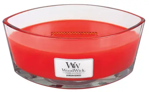 WoodWick Crimson Berries scented candle with wooden wick 453,6 g